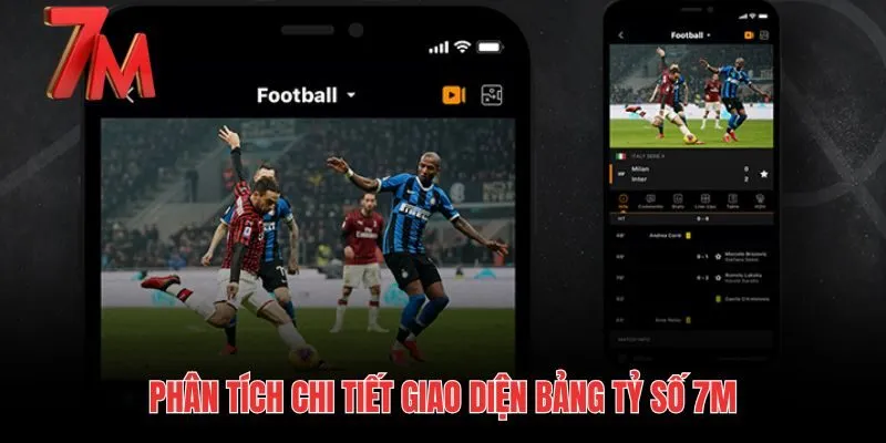 Giao diện bảng tỷ số và các khu vực dữ liệu quan trọng